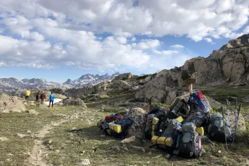 An Eden Invitation backpacking trip in Wyoming's Wind River Range, July 2019. Photo courtesy of Eden Invitation.